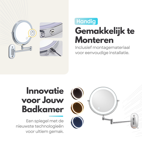 Make Up Bag with LED Mirror - Pink (copy)