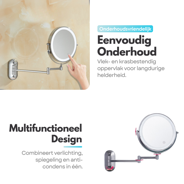 Make Up Bag with LED Mirror - Pink (copy)