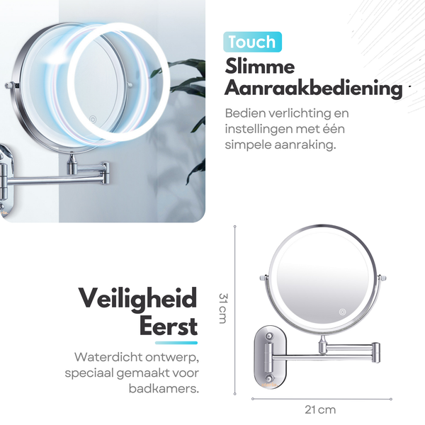 Make Up Bag with LED Mirror - Pink (copy)