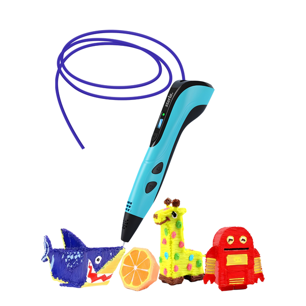 Premium 3D Pen Starterset USB-C – 3D Tekenpen met Filament – LCD Display – Kindvriendelijk – Blauw
