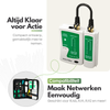 21-Delige Netwerktester Set – Complete LAN Tester Kabeltest- en Reparatieset voor RJ11/RJ45, Inclusief Opberg Etui en Gereedschap