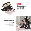 Luxury Make-up Bag XL - Beauty Case with Adjustable Compartments - Handy Size - Ideal for Travel - Pink