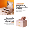 Luxe Sieradendoos met Slot – 14 Compartimenten - Opbergsysteem met Spiegel en Slot voor Jouw Sieraden - Roze