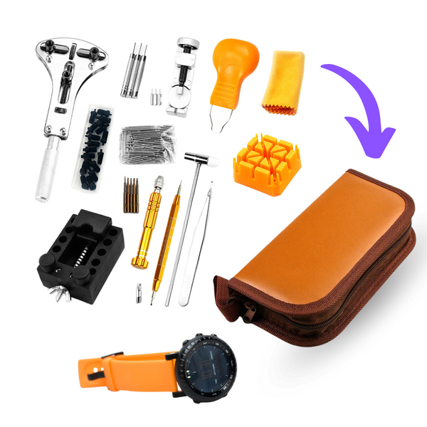 Maltrex Horloge Reparatieset – 155-Delige Horloge Gereedschap Set met Horlogekastopener, Bandversteller en Draagbare Hoes