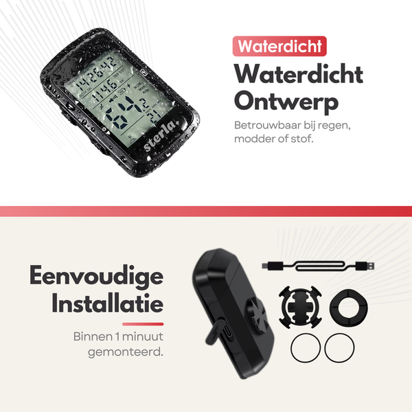 Draadloze Fietscomputer – Waterdichte Kilometerteller met LCD Display – Snelheidsmeter & Afstandsmeting – Voor Racefiets & Stadsfiets