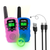 Walkie Talkie Set voor Kinderen - Oplaadbaar USB-C - Bereik tot 5 km - Zaklamp - Valbestendig - Compact en Lichtgewicht - Blauw & Roze