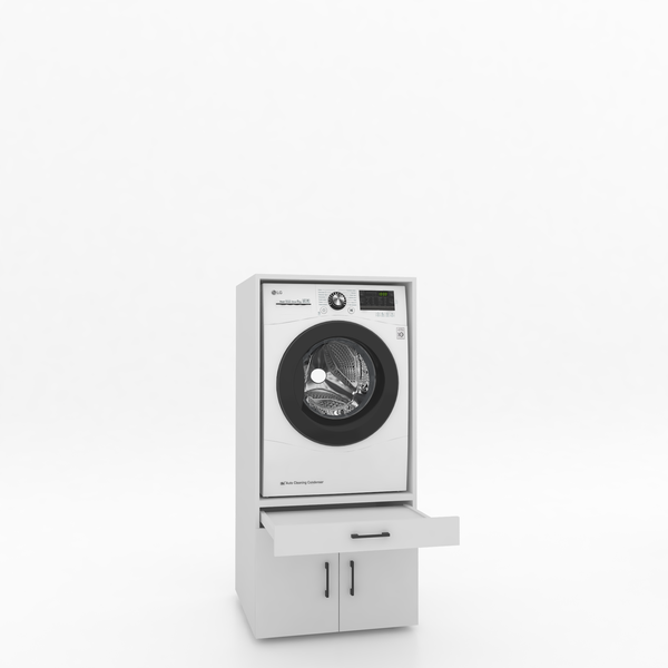 Wasmachinekast 1 delig - 67x145x67cm – Wit