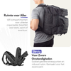 Tactical Military Backpack 45L - Water-Repellent Backpack with Laptop Compartment for Outdoor and Adventure - Black