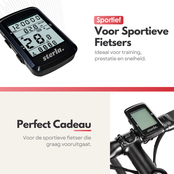 Draadloze Fietscomputer – Waterdichte Kilometerteller met LCD Display – Snelheidsmeter & Afstandsmeting – Voor Racefiets & Stadsfiets