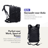 Tactical Military Backpack 45L - Water-Repellent Backpack with Laptop Compartment for Outdoor and Adventure - Black