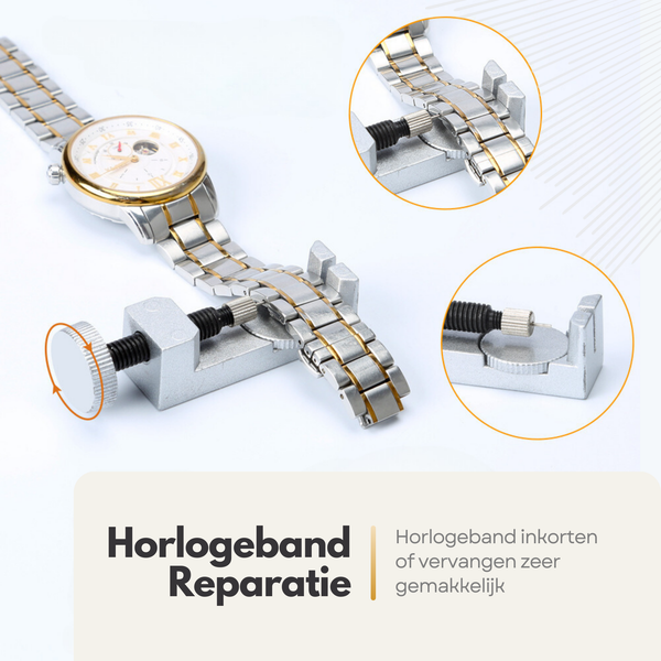 Maltrex Horloge Reparatieset – 155-Delige Horloge Gereedschap Set met Horlogekastopener, Bandversteller en Draagbare Hoes