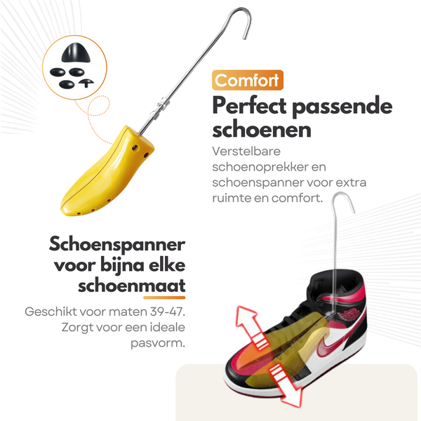 Premium Schoenspanner - 2 Stuks - Geschikt voor Maat 39 t/m 47 - Verstelbare Schoenoprekker - Geschikt voor Laarzen