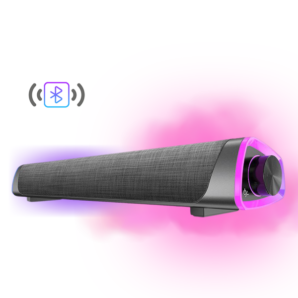 Bluetooth RGB Gaming Speaker Soundbar – 12W – Compacte USB Soundbar met AUX – RGB Wave Light – Luidspreker Voor PC & Monitor