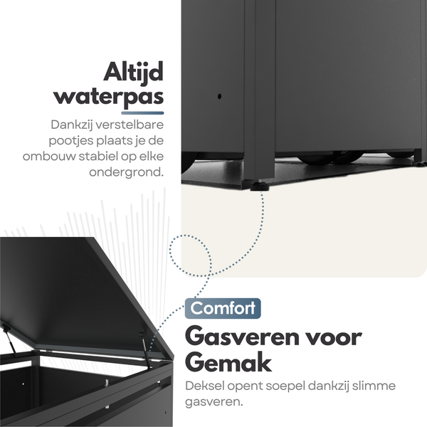 Kastrex Container Ombouw Kast - Voor 1 Kliko - Weerbestendig & Onderhoudsvrij - Gecoat Staal