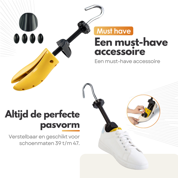 Premium Schoenspanner - 2 Stuks - Geschikt voor Maat 39 t/m 47 - Verstelbare Schoenoprekker - Perfecte Pasvorm en Langdurige Bescherming
