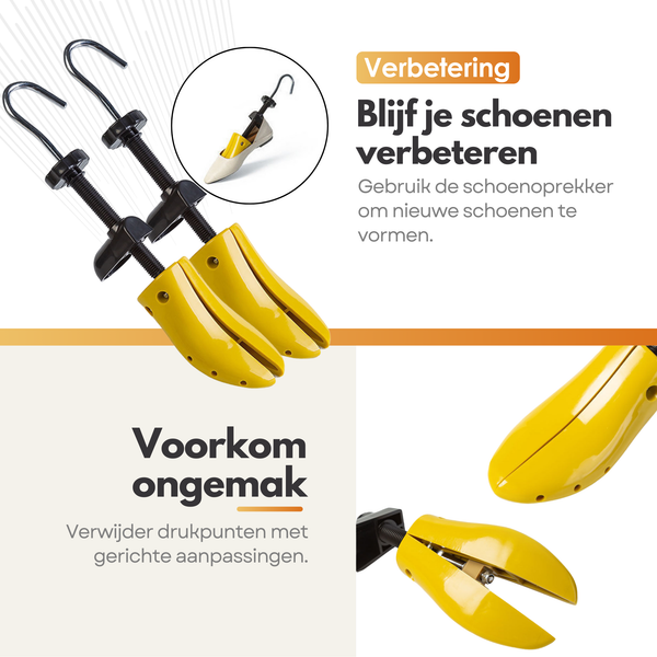Premium Schoenspanner - 2 Stuks - Geschikt voor Maat 39 t/m 47 - Verstelbare Schoenoprekker - Perfecte Pasvorm en Langdurige Bescherming