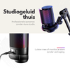 Premium RGB Microfoon met Verstelbare Arm – USB Plug & Play – Gaming Mic met POP Filter – Zwart