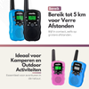3in1 Walkie Talkie Set voor Kinderen - Bereik tot 5 km - Zaklamp - Valbestendig - Compact en Lichtgewicht