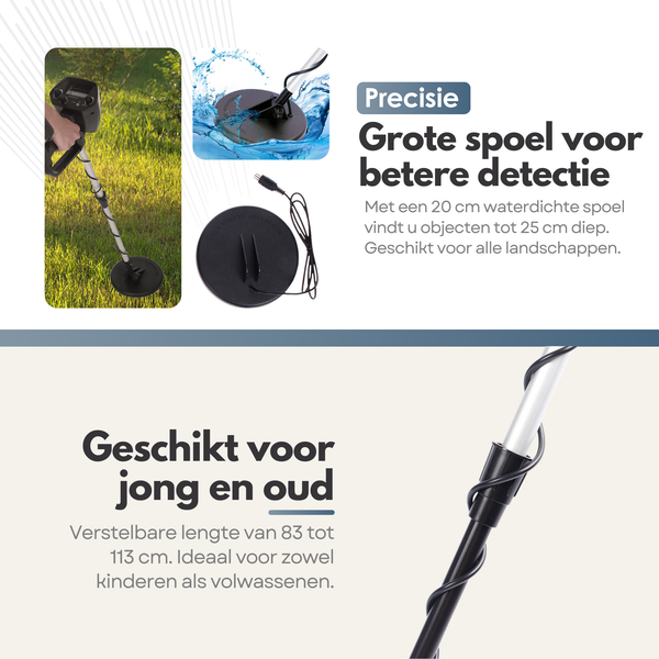 Premium Metal Detector for Kids - For Adventurous Exploration - With Adjustable Pole and LCD Display