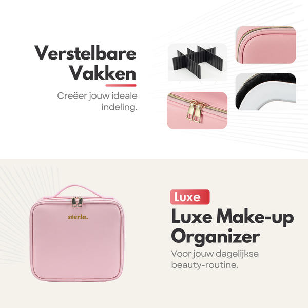 Make Up Tas met LED Spiegel - Zwart