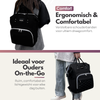Sterla Luiertas Rugzak met USB-Aansluiting – Ruime Mama Tas met Geïsoleerde Vakken - Inclusief Kinderwagen Haken en Waterafstotend Materiaal – Zwart
