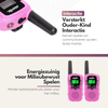 Walkie Talkie Set for Kids - Range up to 5 km - Flashlight - Drop-resistant - Compact and Lightweight - Pink