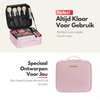 Luxury Make-up Bag XL - Beauty Case with Adjustable Compartments - Handy Size - Ideal for Travel - Pink