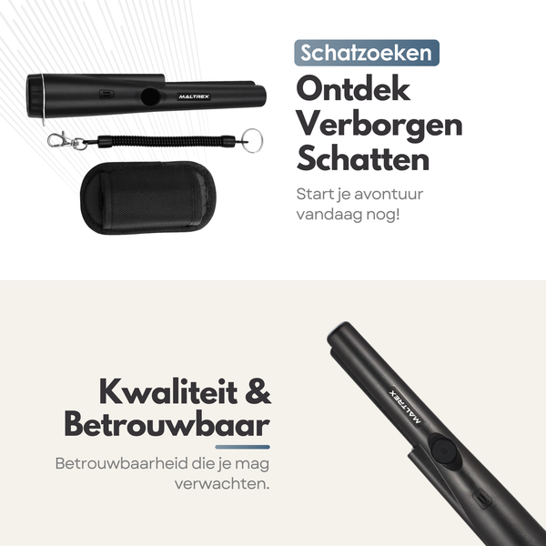 Pinpointer Metaaldetector Waterdicht – Detector Met Zaklamp - Nauwkeurig Opsporen - Volwassenen & Kinderen