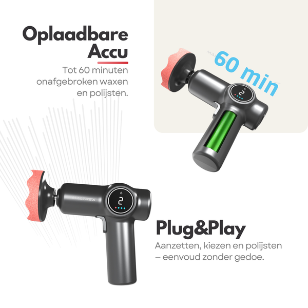 Polisseuse sans fil - Machine à cirer 4500 mAh - Cire et polissage pour voiture - Machine compacte et légère