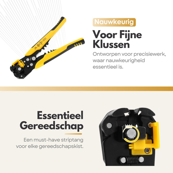 Maltrex Professionele 4-in-1 Automatische Draadstriptang met Knip- en Krimpfunctie – Striptang Geschikt voor Koper en Aluminium Draden