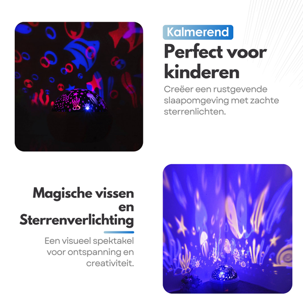 Star Projector Star Lamp - Different Light Modes - Starry Sky - Enchanting Atmosphere - Black