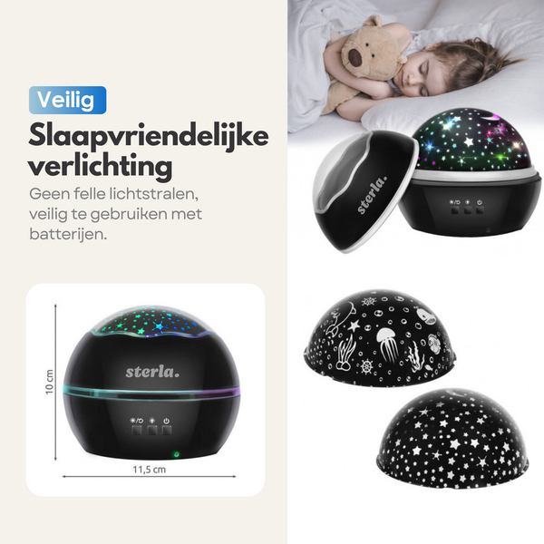 Star Projector Star Lamp - Different Light Modes - Starry Sky - Enchanting Atmosphere - Black