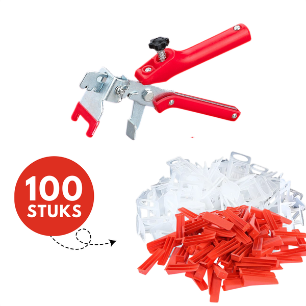 201 Piece Tile Levelling Kit 2mm – Levelling System For Perfectly Flat Tile Floors & Walls – Includes Clips, Wedges & Pliers