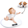 Babyweegschaal – Nauwkeurig Wegen tot 20 kg - TARE- en HOLD-Functie, Weegschaal Ideaal voor Baby's en Huisdieren - Inclusief Batterijen - Wit