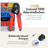 Maltrex Adereindhulstang incl. 1200 Adereindhulzen – Professionele Krimptang – Voor 0,25-10mm² Draden – Comfortabel en Veelzijdig