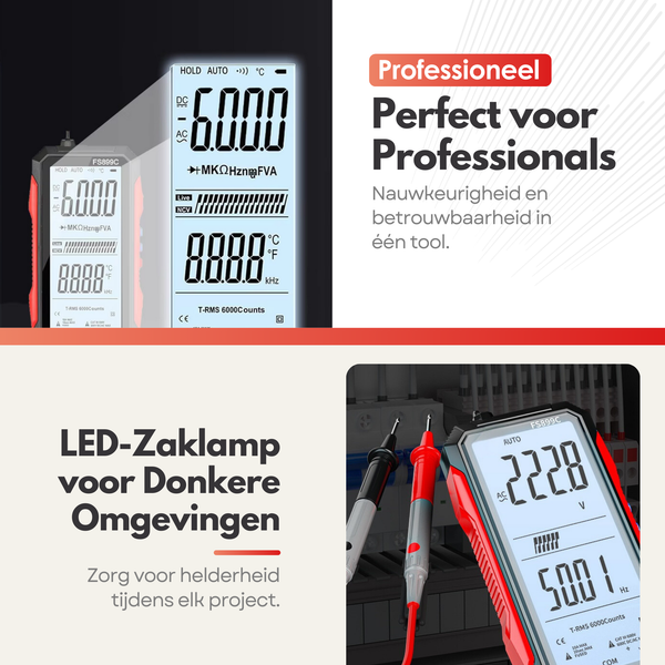 Premium Maltrex Digitale Multimeter Tester– Professionele Voltmeter voor Nauwkeurige Metingen - Dé Keuze voor Nauwkeurige Metingen