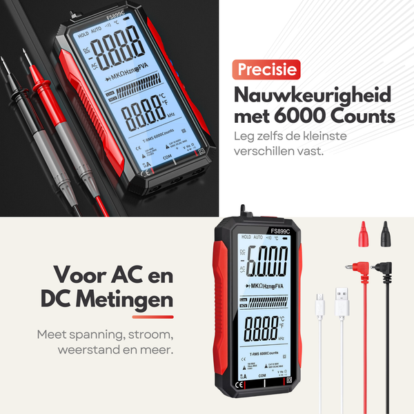 Premium Maltrex Digitale Multimeter Tester– Professionele Voltmeter voor Nauwkeurige Metingen - Dé Keuze voor Nauwkeurige Metingen