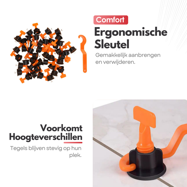 51 Piece Tile Leveling Set - Reusable Tile Leveling System - Perfect Tile Alignment in a Snap