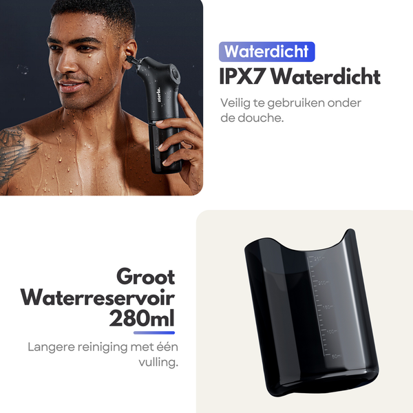 Sterla Oorreiniger Pro – Elektrische Oorsmeer Verwijderaar – Waterstraal Ear Cleaner met 4 Modi – Veilig en Hygiënisch