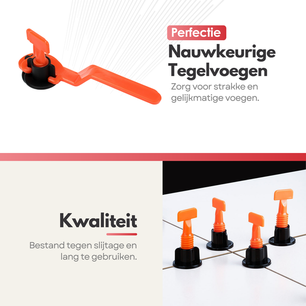 152 Piece Tile Leveling Set - Reusable Tile Leveling System - Perfect Tile Alignment in a Snap