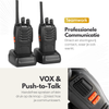 Professionele Portofoonset – PMR446 Vergunningsvrij Walkie Talkie – 16 Kanalen – Lange Batterijduur – Zaklamp