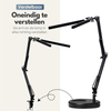 2in1 Verstelbare LED Bureaulamp - 3 Lichtstanden - Dimbaar - Verstelbaar - Met Klembevestiging & Poot - Zwart