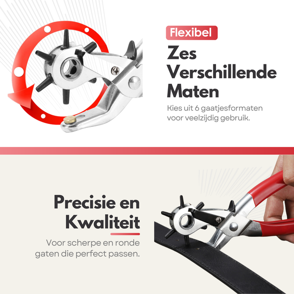 Maltrex Gatentang Set 3-delig – Gaatjestang voor Riemen, Oogjestang en Drukknopen Tang – Revolvertang geschikt voor Leer, Textiel en Meer