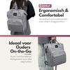 Sterla Luiertas Rugzak met USB-Aansluiting – Ruime Mama Tas met Geïsoleerde Vakken - Inclusief Kinderwagen Haken en Waterafstotend Materiaal – Grijs