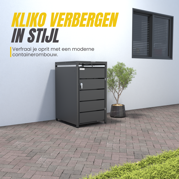 Kastrex Container Ombouw Kast - Voor 1 Kliko - Weerbestendig & Onderhoudsvrij - Gecoat Staal
