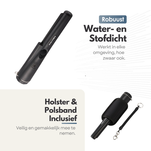 Pinpointer Metaaldetector Waterdicht – Detector Met Zaklamp - Nauwkeurig Opsporen - Volwassenen & Kinderen