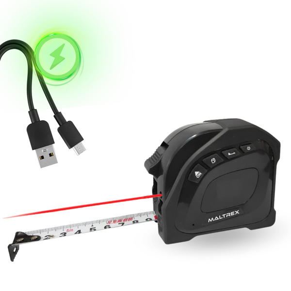 Maltrex Oplaadbare Laser Digitale Afstandsmeter & Rolmaat 40 meter + 5 Meter – Nauwkeurige Metingen