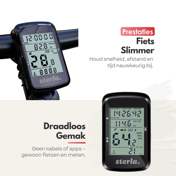 Draadloze Fietscomputer – Waterdichte Kilometerteller met LCD Display – Snelheidsmeter & Afstandsmeting – Voor Racefiets & Stadsfiets