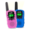 Walkie Talkie Set voor Kinderen - Bereik tot 5 km - Zaklamp - Valbestendig - Compact en Lichtgewicht - Blauw & Roze