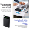 Premium Externe 2.5" HDD / SSD Behuizing met LCD Display – Compacte Opslagoplossing met SATA III en USB 3.0 Aansluiting - Zwart